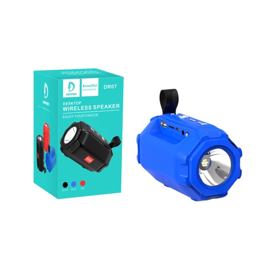 DENMEN BLUETOOTH SPEAKER DR07 TF/MOBILE/AUX/USB BLUE DENMEN BLUETOOTH SPEAKER DR07 TF/MOBILE/AUX/USB BLUE
